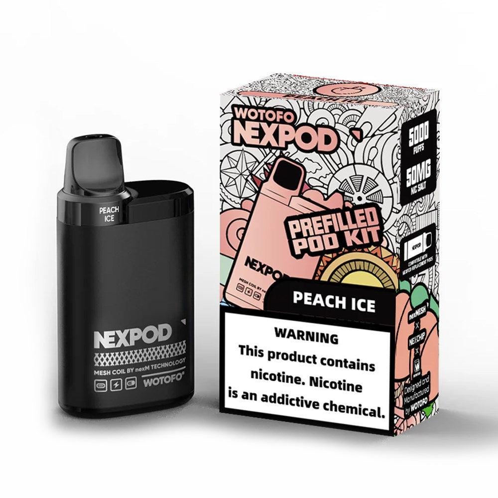 NEXPOD 50MG 5000PUFF POD KIT - PEACH ICE