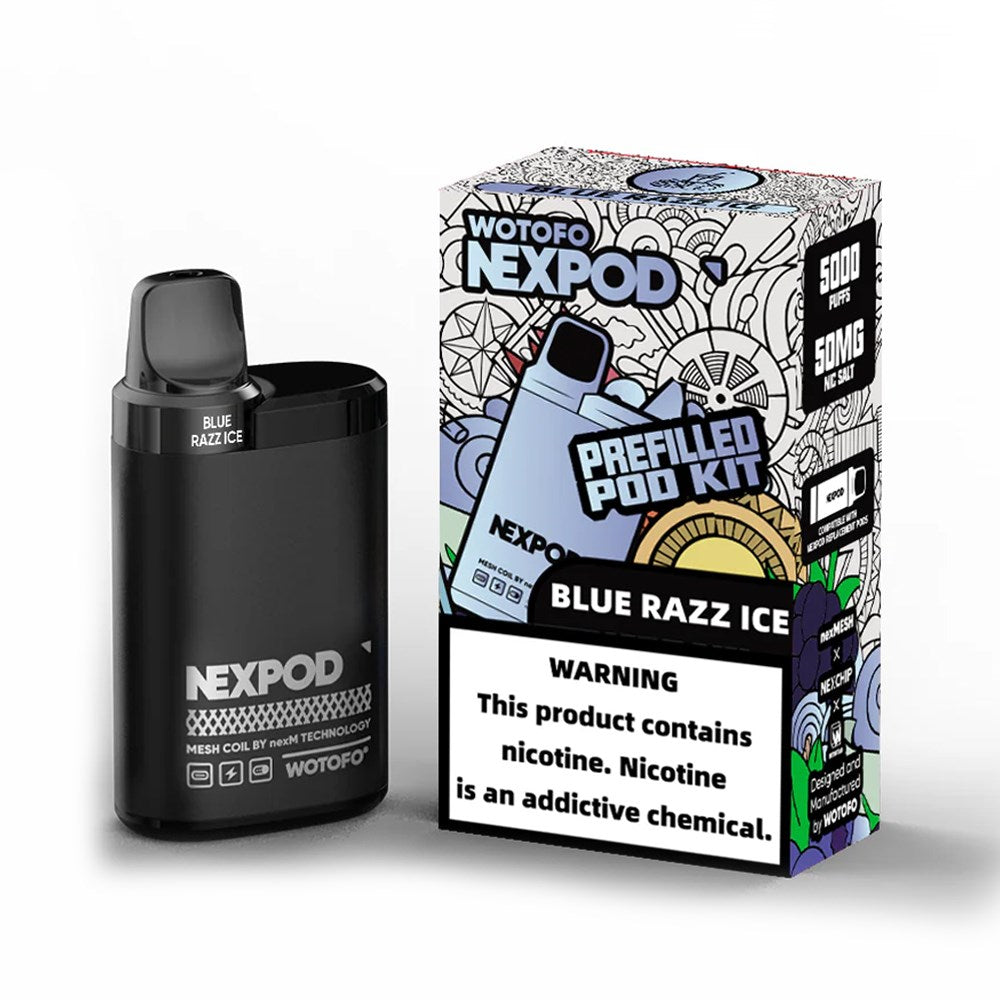 NEXPOD 50MG 5000PUFF POD KIT - BLUE RAZZ ICE
