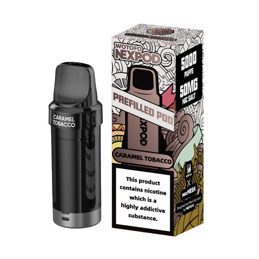 NEXPOD 50MG NIC SALT PREFILLED POD - CARAMEL TOBACCO