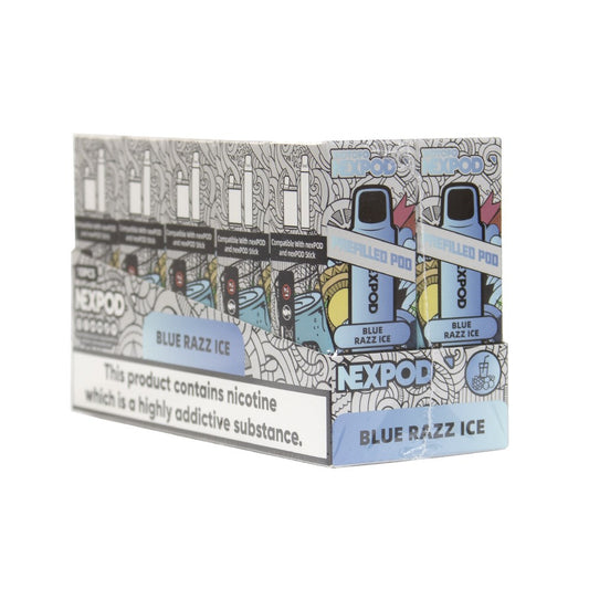 NEXPOD 50MG NIC SALT PREFILLED POD - BLUERAZZ ICE