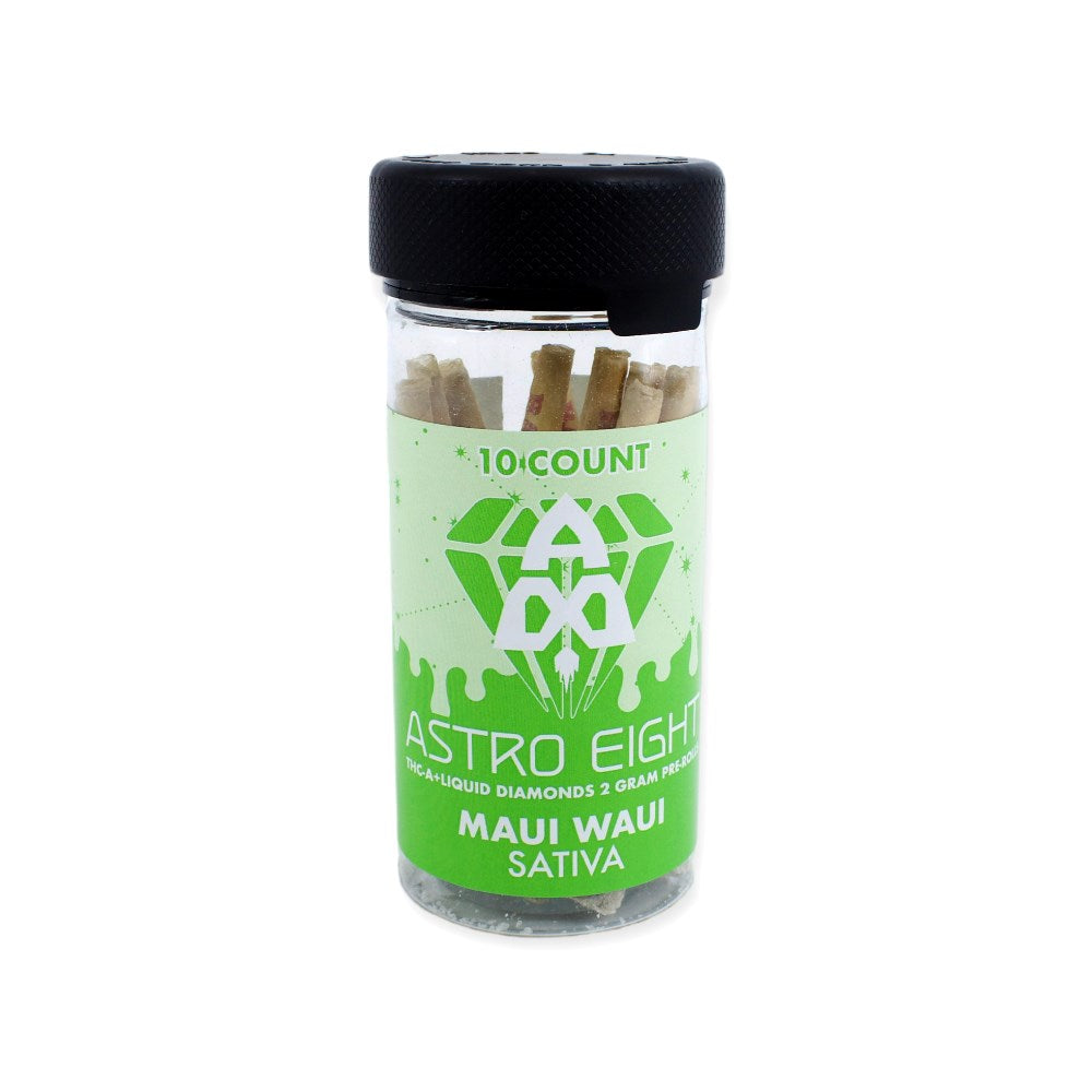 ASTRO EIGHT THCA/LIQUID DIAMONDS 2G PRE ROLLS SATIVA - MAUI WAUI