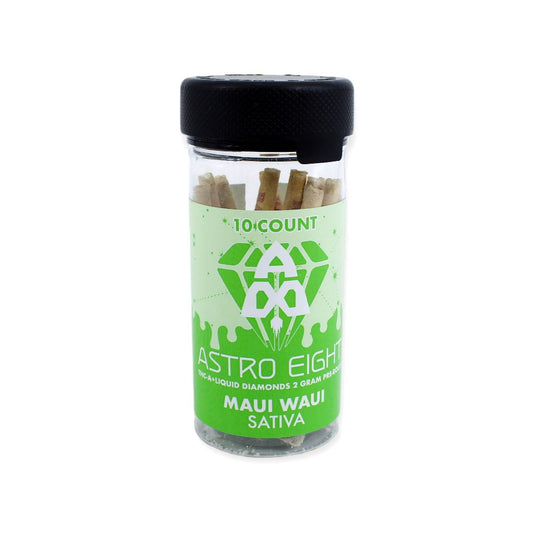ASTRO EIGHT THCA/LIQUID DIAMONDS 2G PRE ROLLS SATIVA - MAUI WAUI