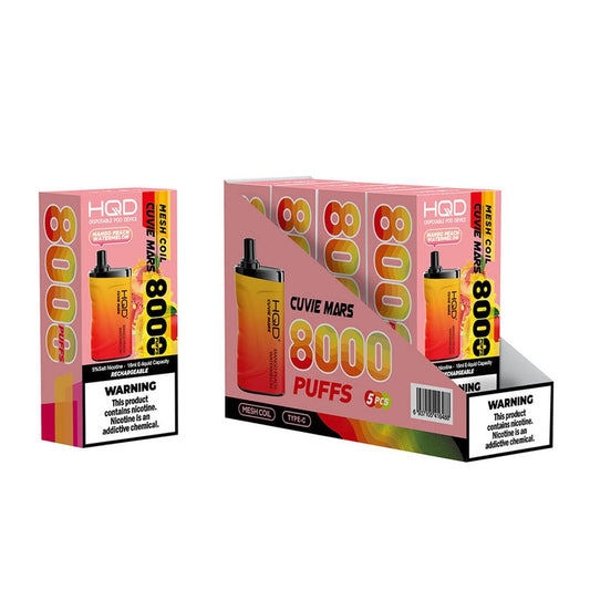 HQD CUVIE MARS 5% NIC DISPOSABLE - MANGO PEACH WATERMELON