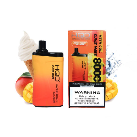 HQD CUVIE MARS 5% NIC DISPOSABLE - MANGO YOGURT ICE CREAM