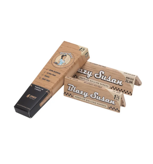 BLAZY SUSAN 1 1/4 UNBLEACHED ROLLING PAPERS