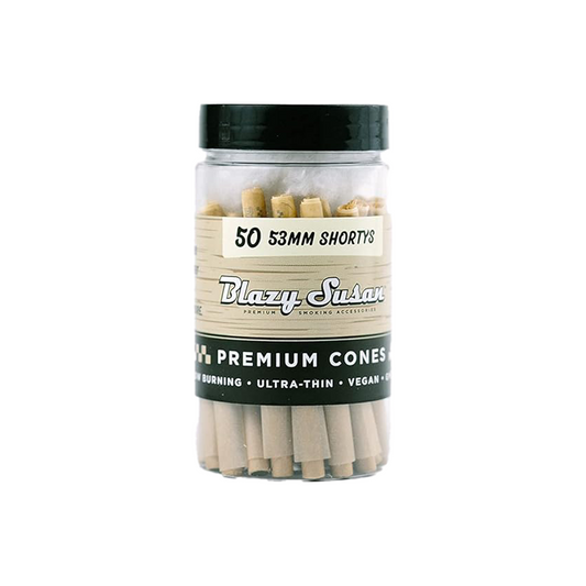 BLAZY SUSAN  UNBLEACHED 53MM SHORTYS PREMIUM CONES