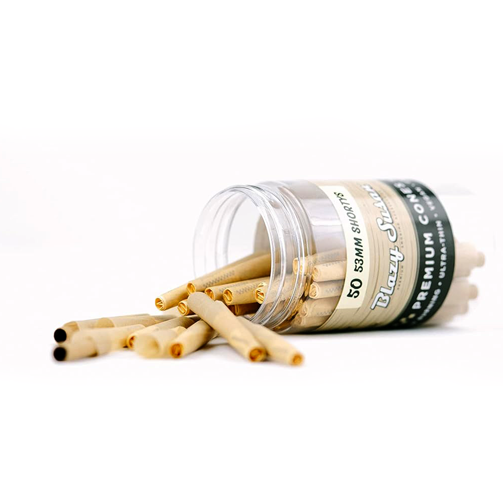 BLAZY SUSAN  UNBLEACHED 53MM SHORTYS PREMIUM CONES