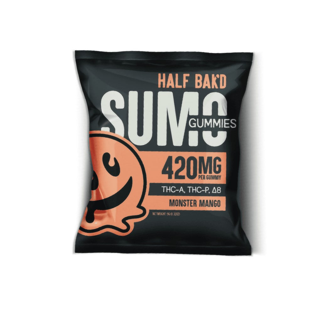 HALF BAK'D D9 THCA/THCP SUMO 2CT 420MG GUMMIES - MONSTER MANGO