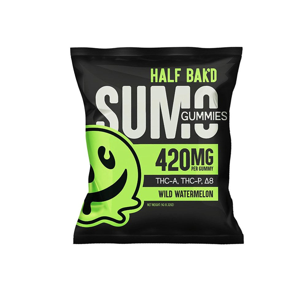 HALF BAK'D D9 THCA/THCP SUMO 2CT 420MG GUMMIES - WILD WATERMELON