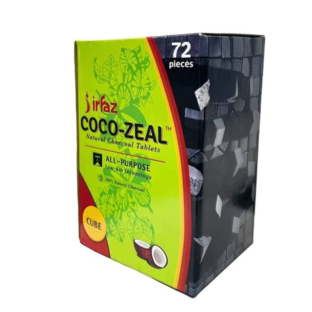 COCO ZEAL 72 PCS CUBE NATURAL CHARCOAL
