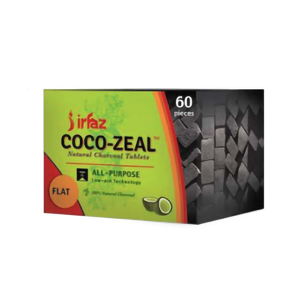 COCO ZEAL 60 PCS FLAT NATURAL CHARCOAL