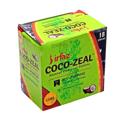 COCO ZEAL 18 PCS CUBE NATURAL CHARCOAL