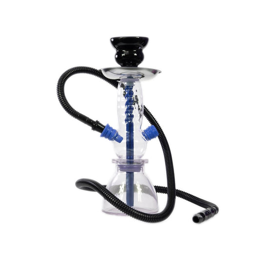 BADSHAH RINGS 1 HOSE HOOKAH - BLUE