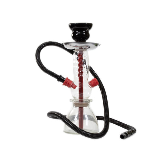 BADSHAH RINGS 1 HOSE HOOKAH - RED