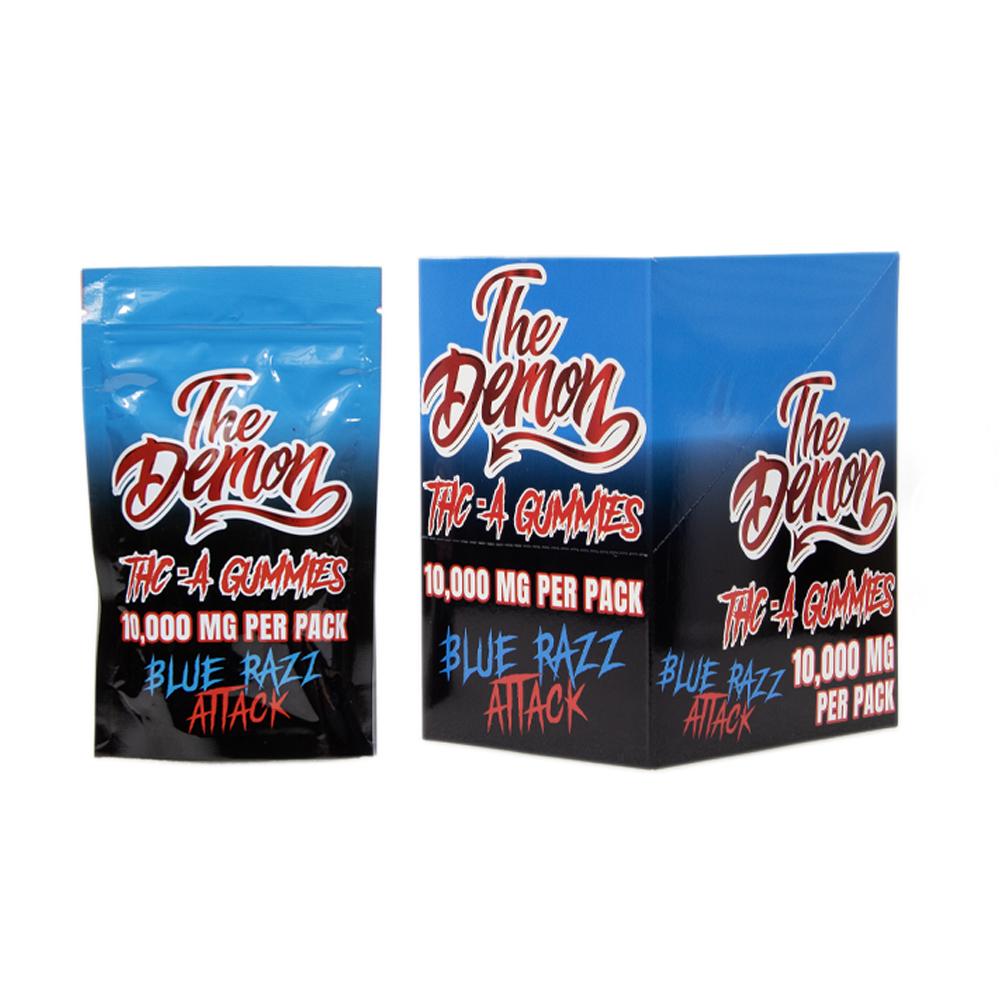 THE DEMON 10000MG THCA GUMMIES - BLUERAZZ ATTACK