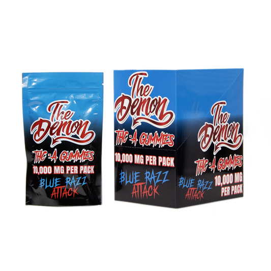 THE DEMON 10000MG THCA GUMMIES - BLUERAZZ ATTACK