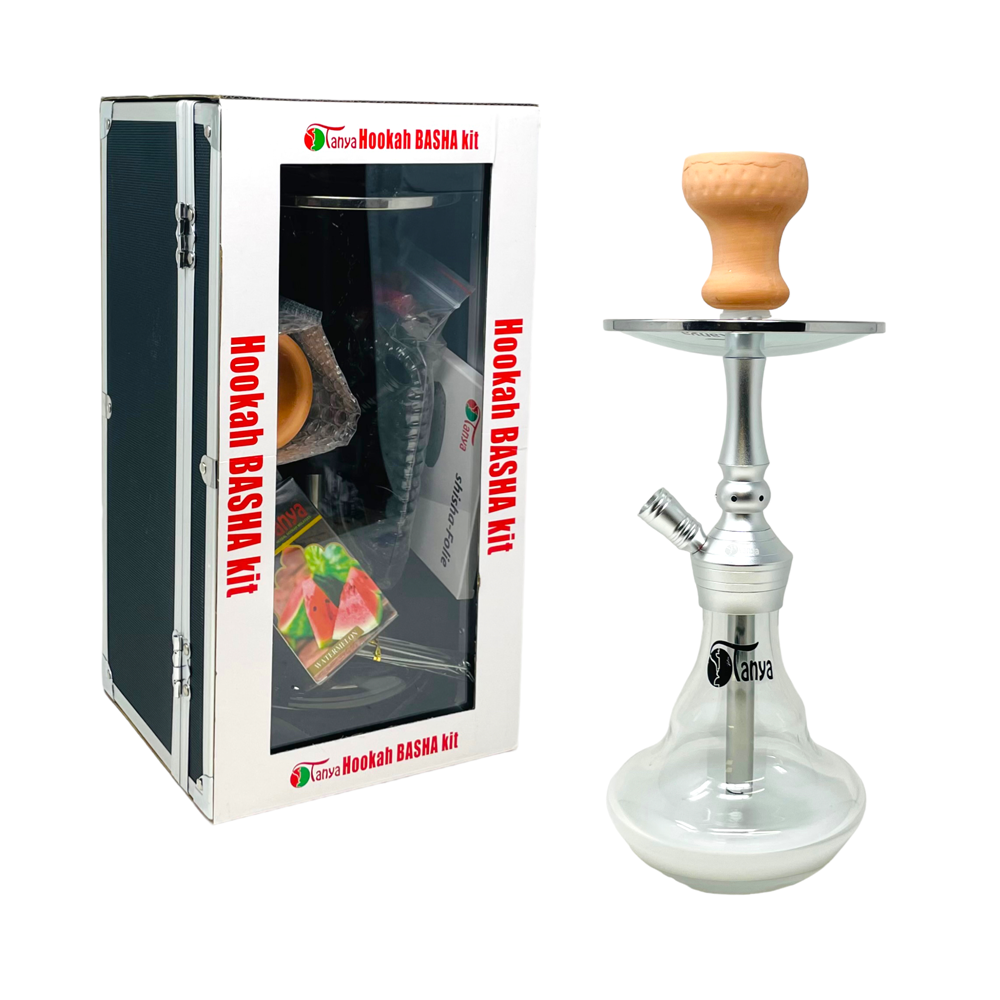 TANYA BASHA HOOKAH KIT - SILVER