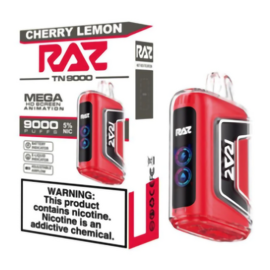 RAZ 5% NIC 9000PUFFS DISPOSABLE - CHERRY LEMON
