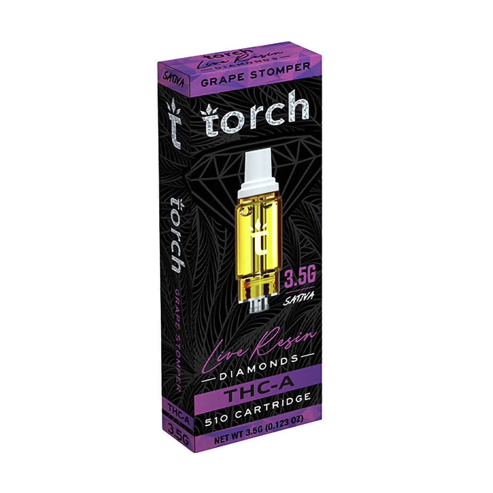 TORCH LIVE RESIN THCA 3.5G  CARTRIDGE  SATIVA - GRAPE STOMPER