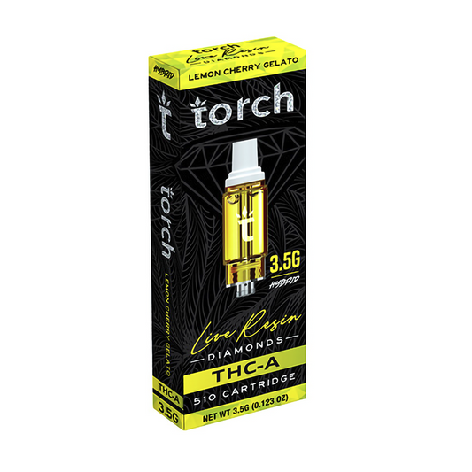 TORCH LIVE RESIN THCA 3.5G  CARTRIDGE  HYBRID - LEMON CHERRY GELATO