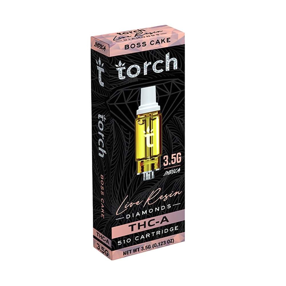 TORCH LIVE RESIN THCA 3.5G  CARTRIDGE  INDICA - BOSS CAKE