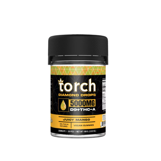 TORCH D9+THCA 5000MG LIVE RESIN GUMMIES - JUICY MANGO