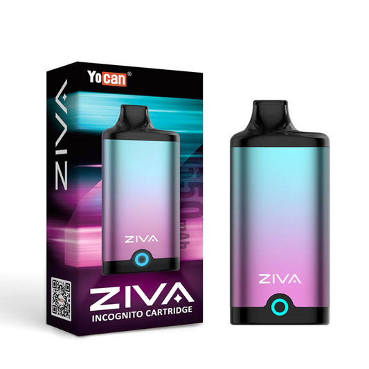 YOCAN ZIVA SMART PORTABLE RECHARGEABLE 510 MOD- BLUE PURPLE GRADIANT