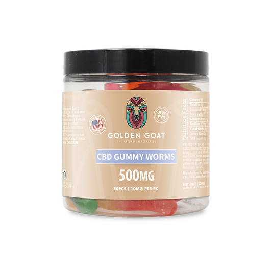 GOLDEN GOAT 500MG GUMMIES - GUMMY WORMS