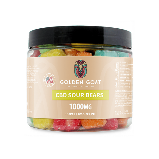 GOLDEN GOAT 1000MG GUMMIES - SOUR BEARS