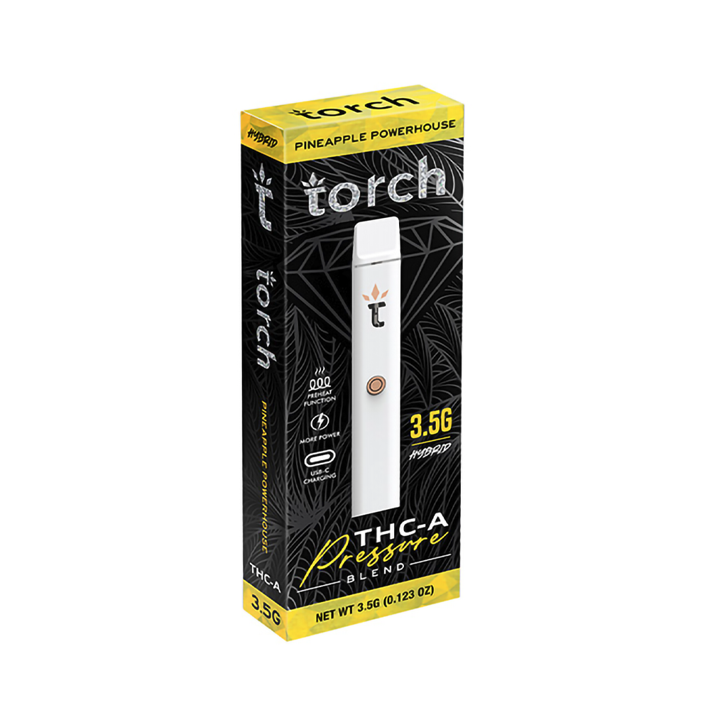 TORCH  PRESSURE BLEND 3.5G THCA DISPOSABLE HYBRID - PINEAPPLE POWERHOUSE