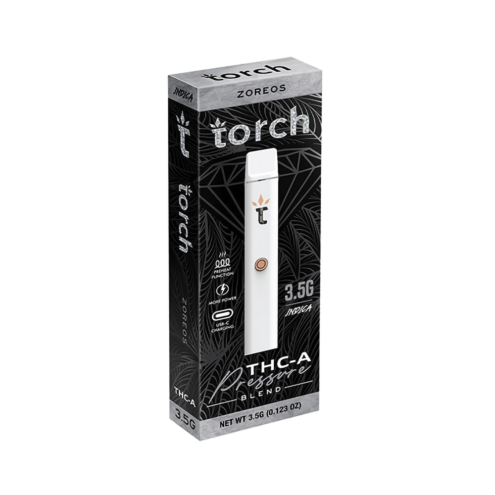 TORCH  PRESSURE BLEND 3.5G THCA DISPOSABLE INDICA - ZOREOS