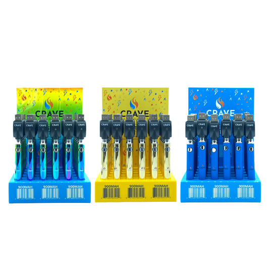 CRAVE TWIST BATTERY 900 MAH DISPLAY - ASSORTED