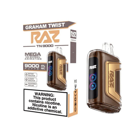 RAZ 5% NIC 9000PUFFS DISPOSABLE - GRAHAM TWIST