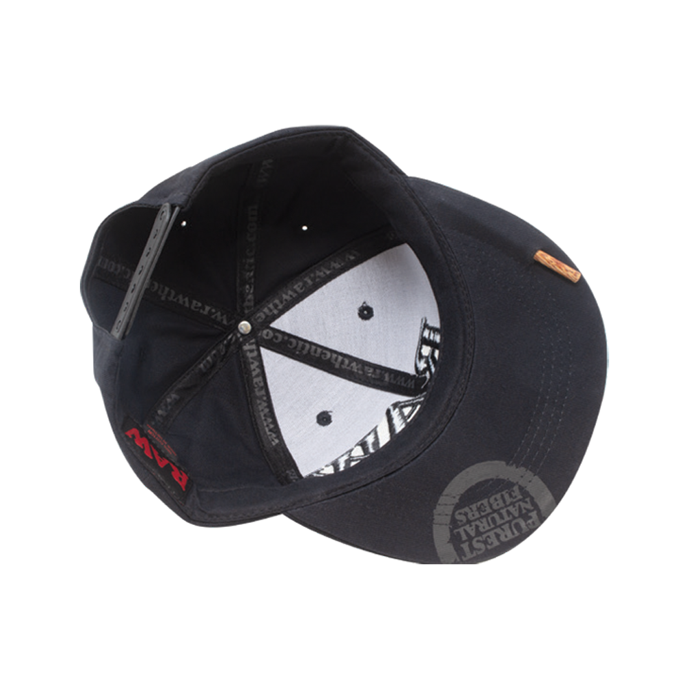 RAW BRIM SNAP FLAT KS HAT W/ POKER - BLACK ON BLACK