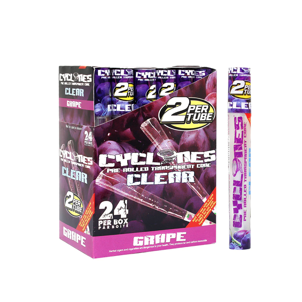 CYCLONES CLEAR TRANSPARENT CONE - GRAPE