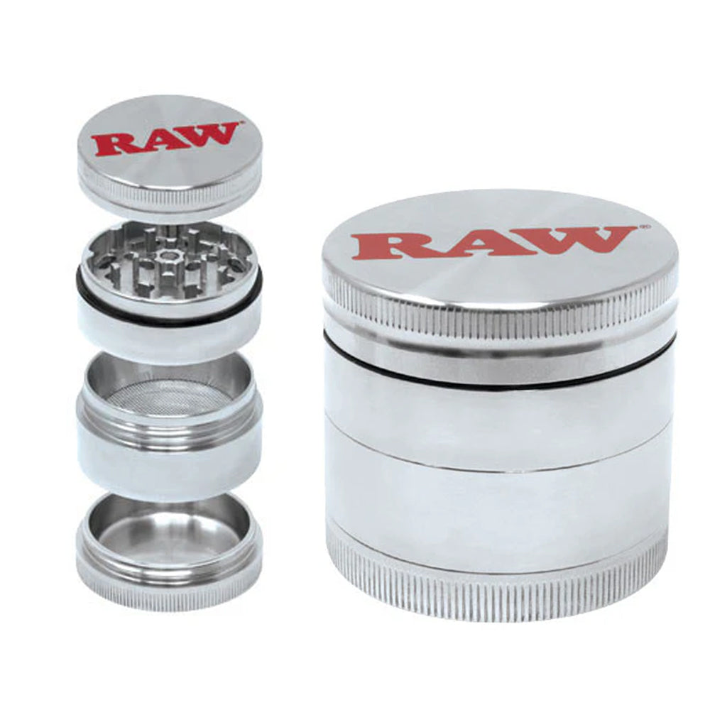 RAW STAINLESS STEEL 50MM 4PARTS SHREDDER
