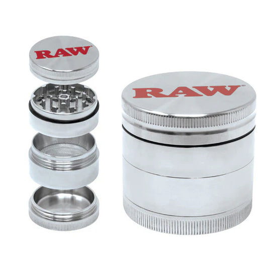 RAW STAINLESS STEEL 50MM 4PARTS SHREDDER