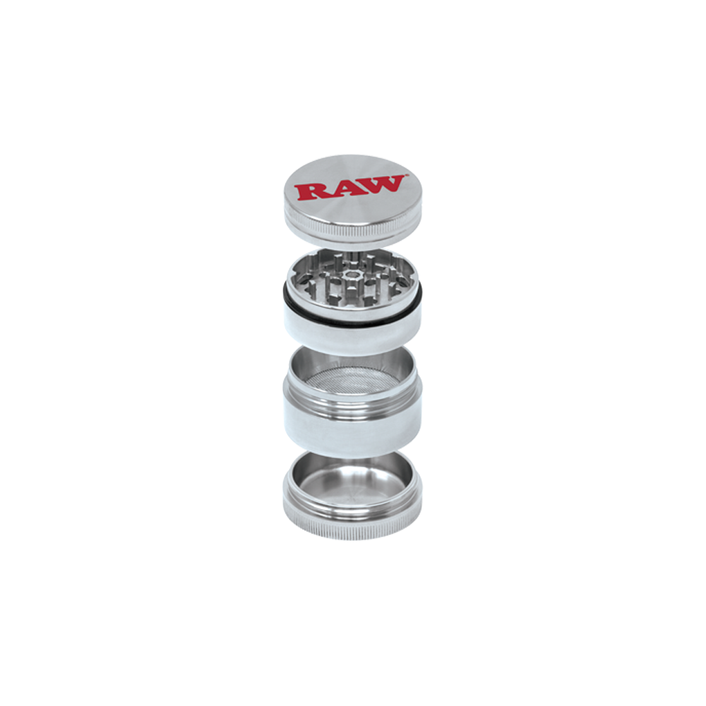 RAW STAINLESS STEEL 50MM 4PARTS SHREDDER
