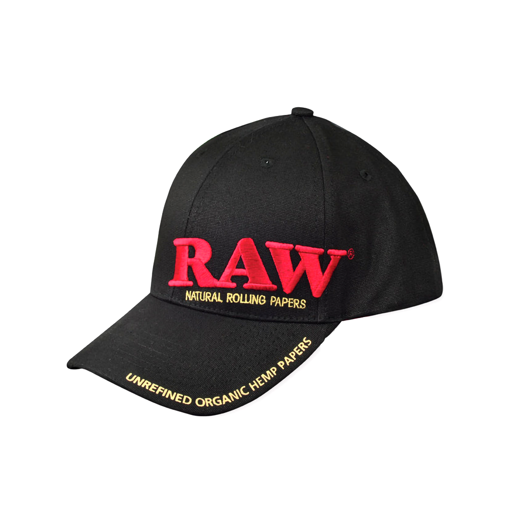 RAW POKER HAT BLACK CURVED BILL ADJUSTABLE HAT