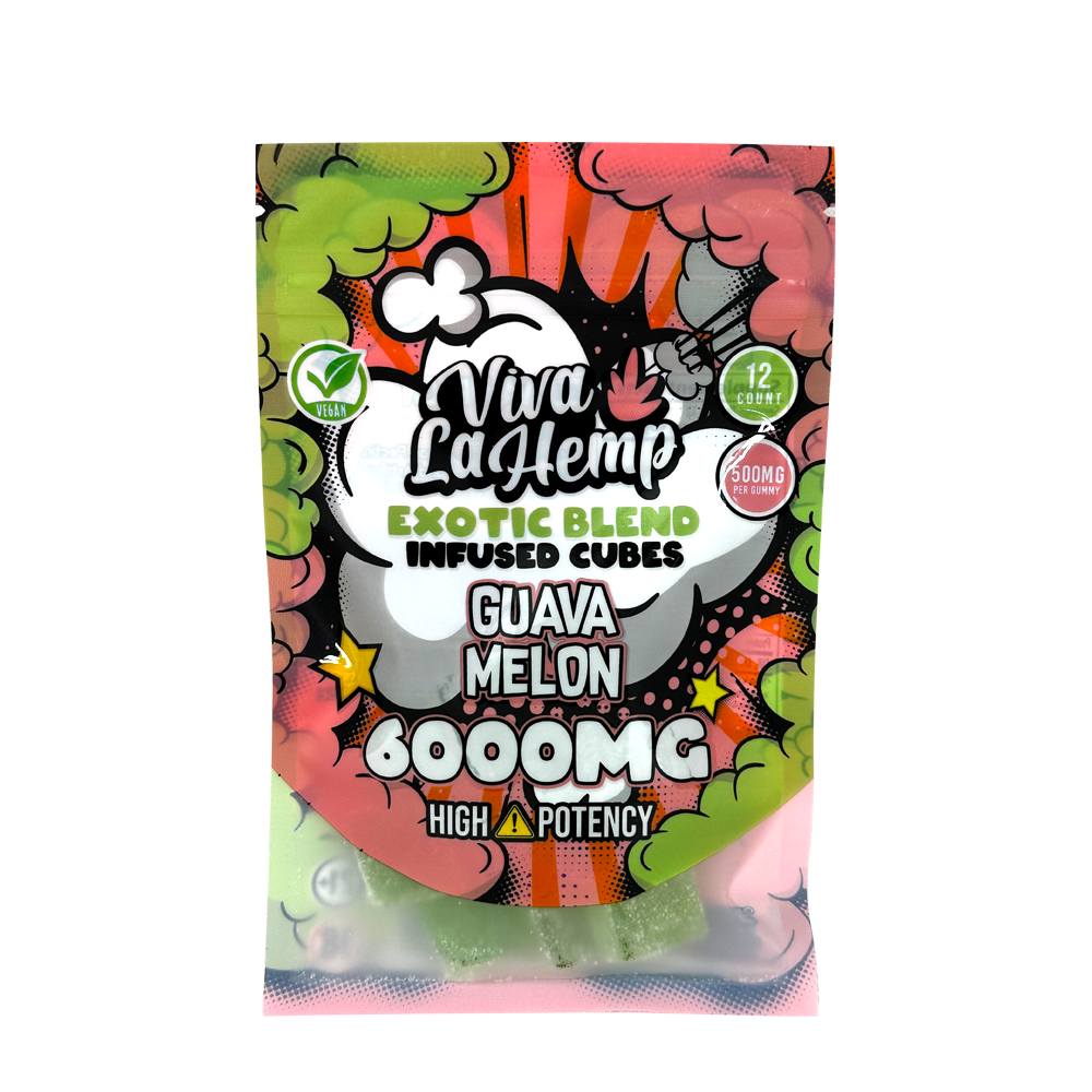 VIVA LA HEMP EXOTIC BLEND 6000MG 12CT GUMMIES - GUAVA MELON