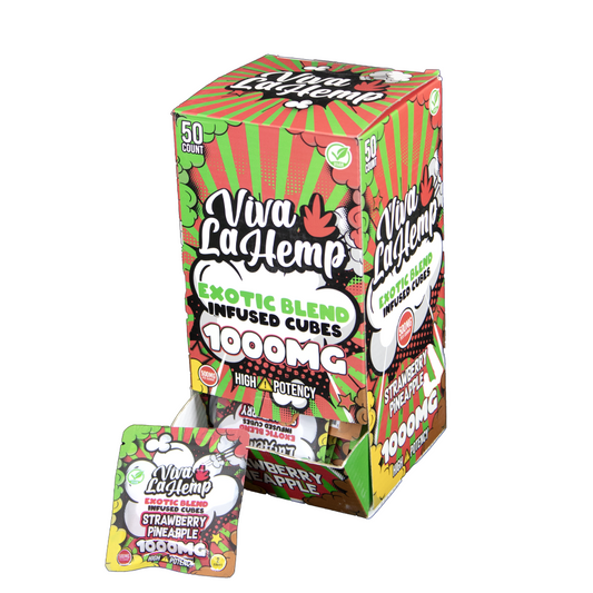 VIVA LA HEMP EXOTIC BLEND 1000MG 2CT GUMMIES - STRAW PINEAPPLE