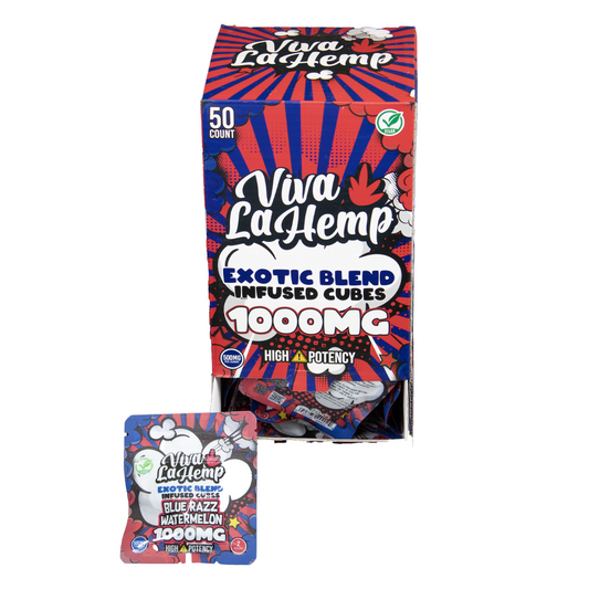 VIVA LA HEMP EXOTIC BLEND 1000MG 2CT GUMMIES - BLUE RAZZ WATERMELON