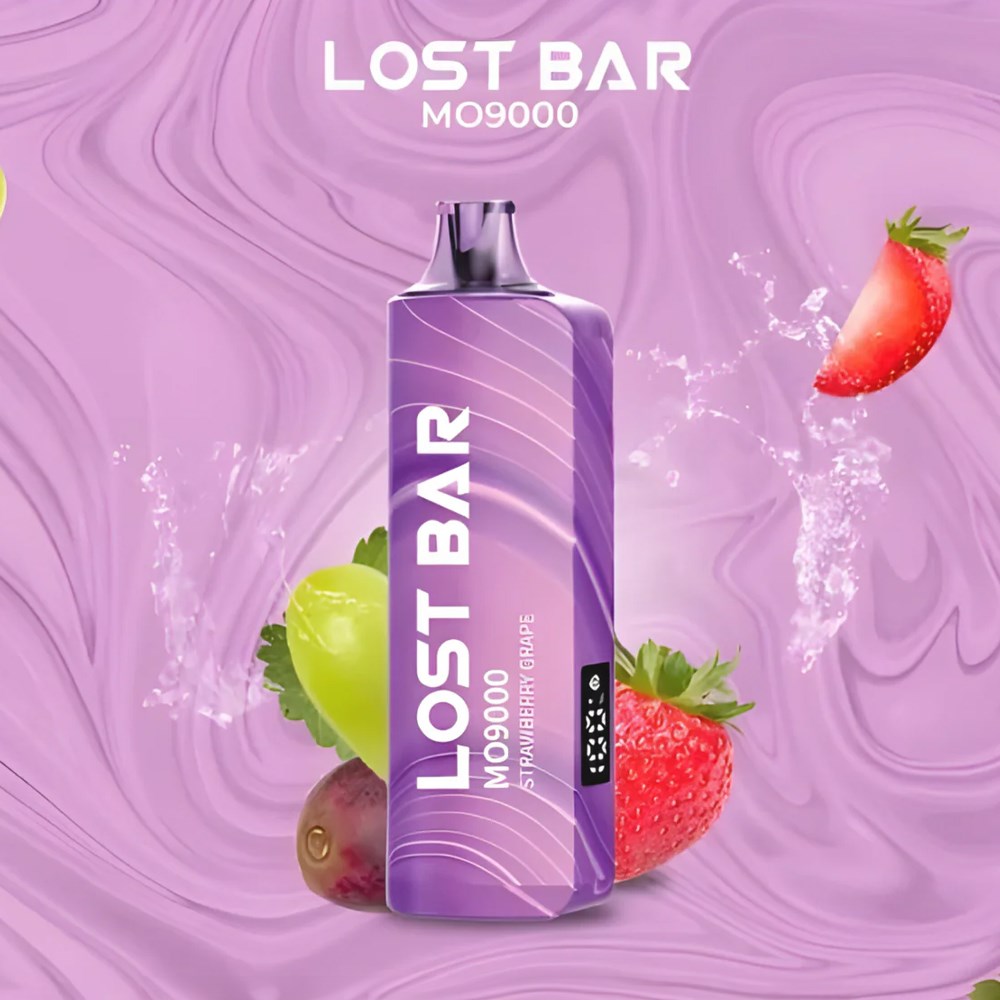 LOST BAR MO9000 5% NIC DISPOSABLE - STRAW GRAPE