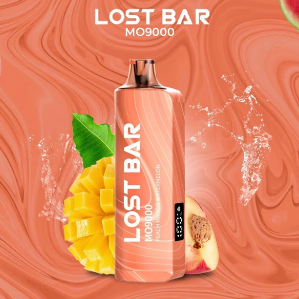 LOST BAR MO9000 5% NIC DISPOSABLE - PEACH MANGO WATERMELON