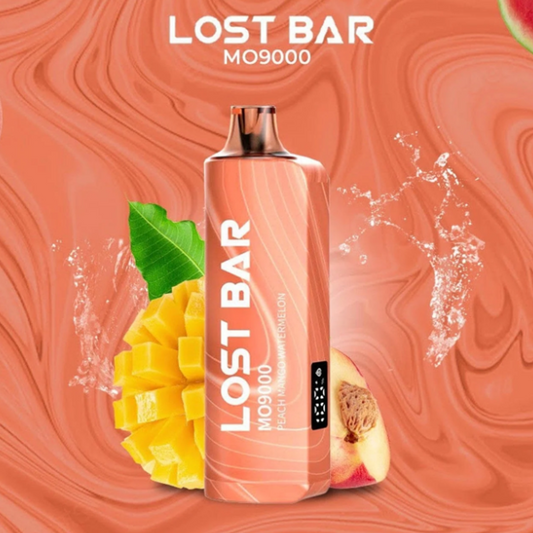 LOST BAR MO9000 5% NIC DISPOSABLE - PEACH MANGO WATERMELON