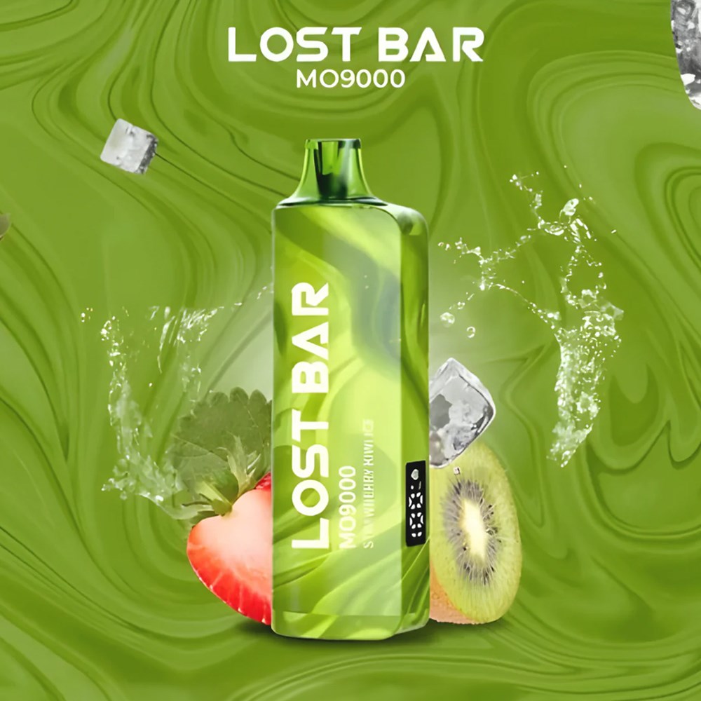 LOST BAR MO9000 5% NIC DISPOSABLE - STRAW KIWI ICE