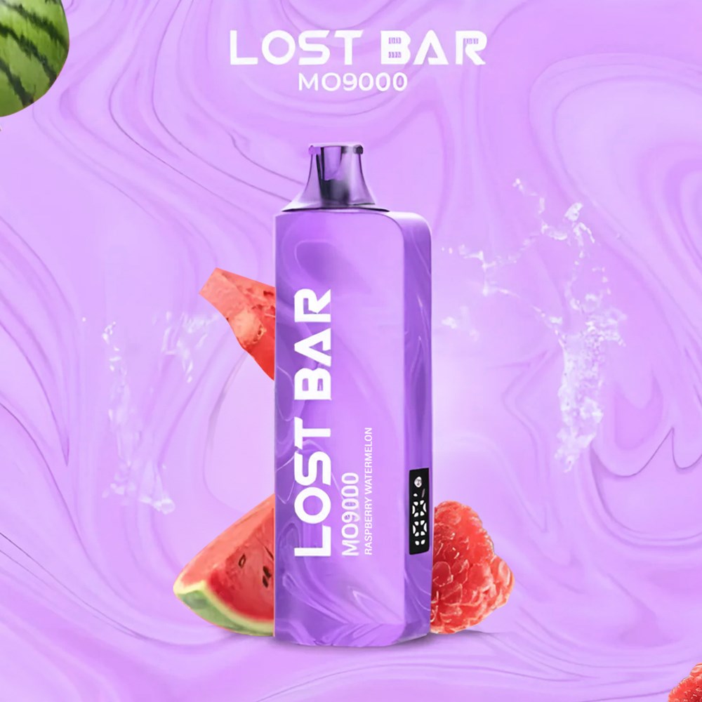 LOST BAR MO9000 5% NIC DISPOSABLE - RASPBERRY WATERMELON