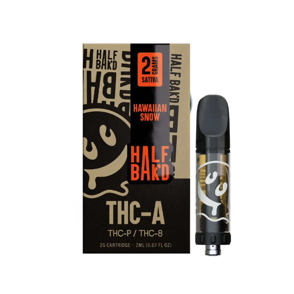HALF BAK'D LIVE RESIN SAUCE'D THCA/THCP/THC8 2G CARTRIDGE SATIVA - HAWAIIAN SNOW