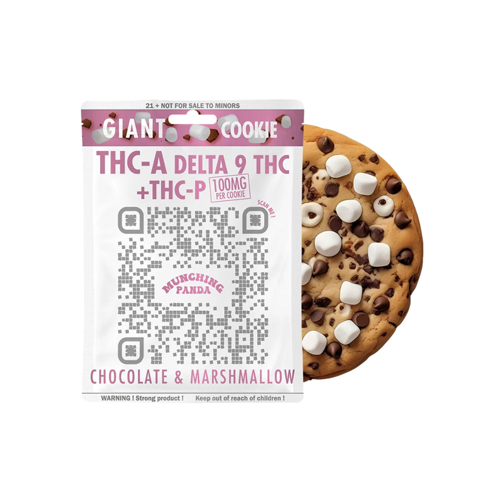 MUNCHING PANDA 100MG THCA/D9THC/THCP COOKIES- CHOC&amp; MARSHMALLOW