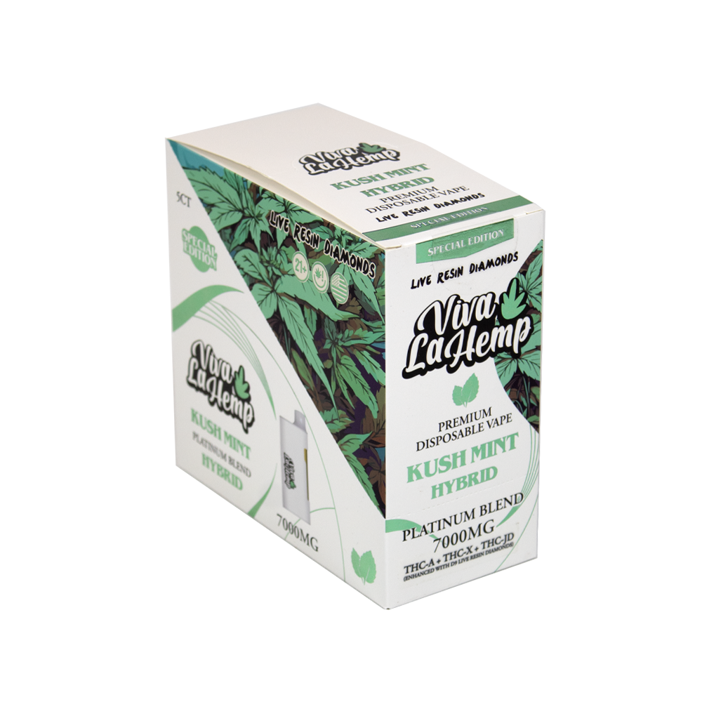VIVA LA HEMP PLATINUM BLEND 7000MG DISPOSABLE VAPE HYBRID - KUSH MINT